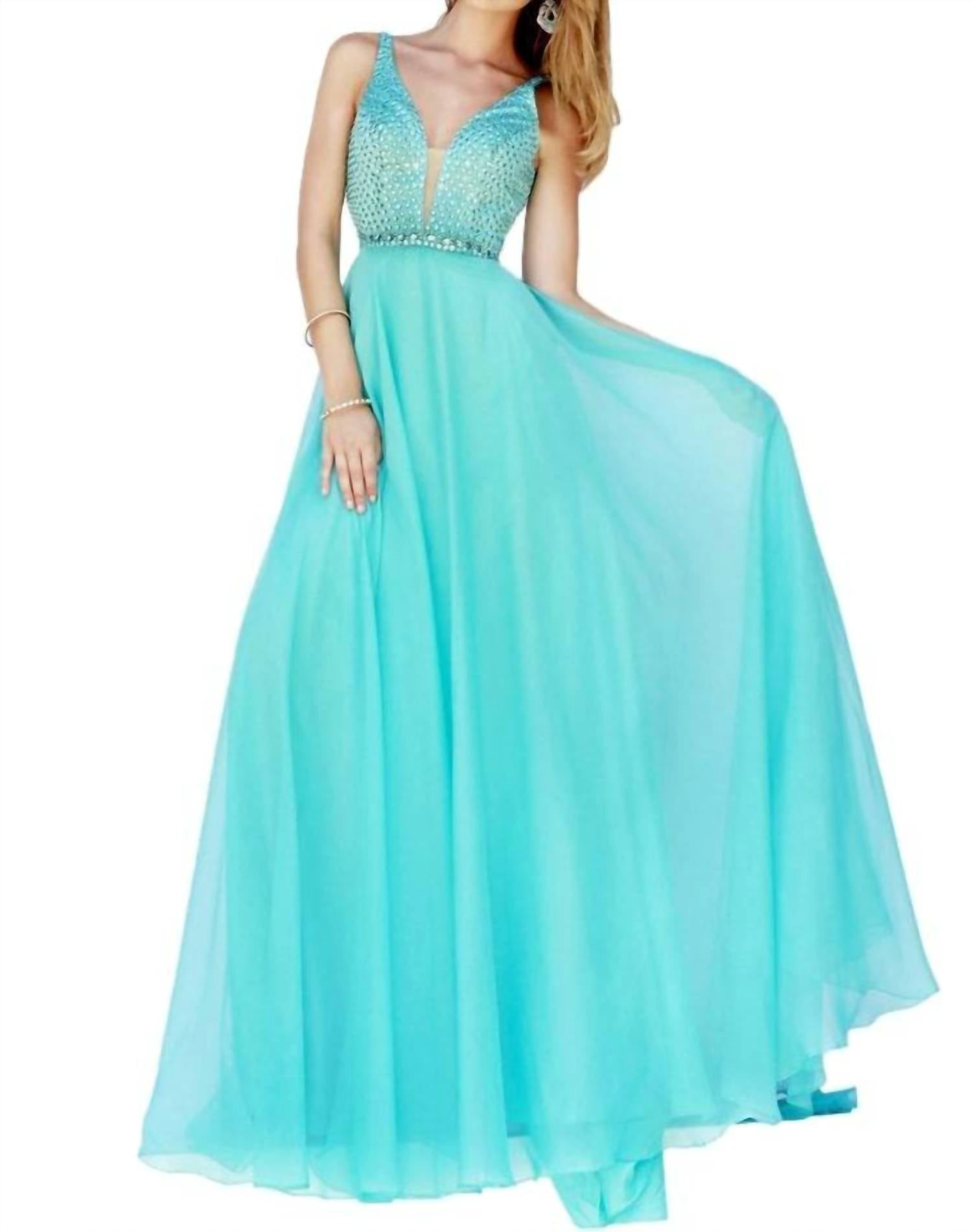 Sherri Hill - Sleeveless Sheer Gown