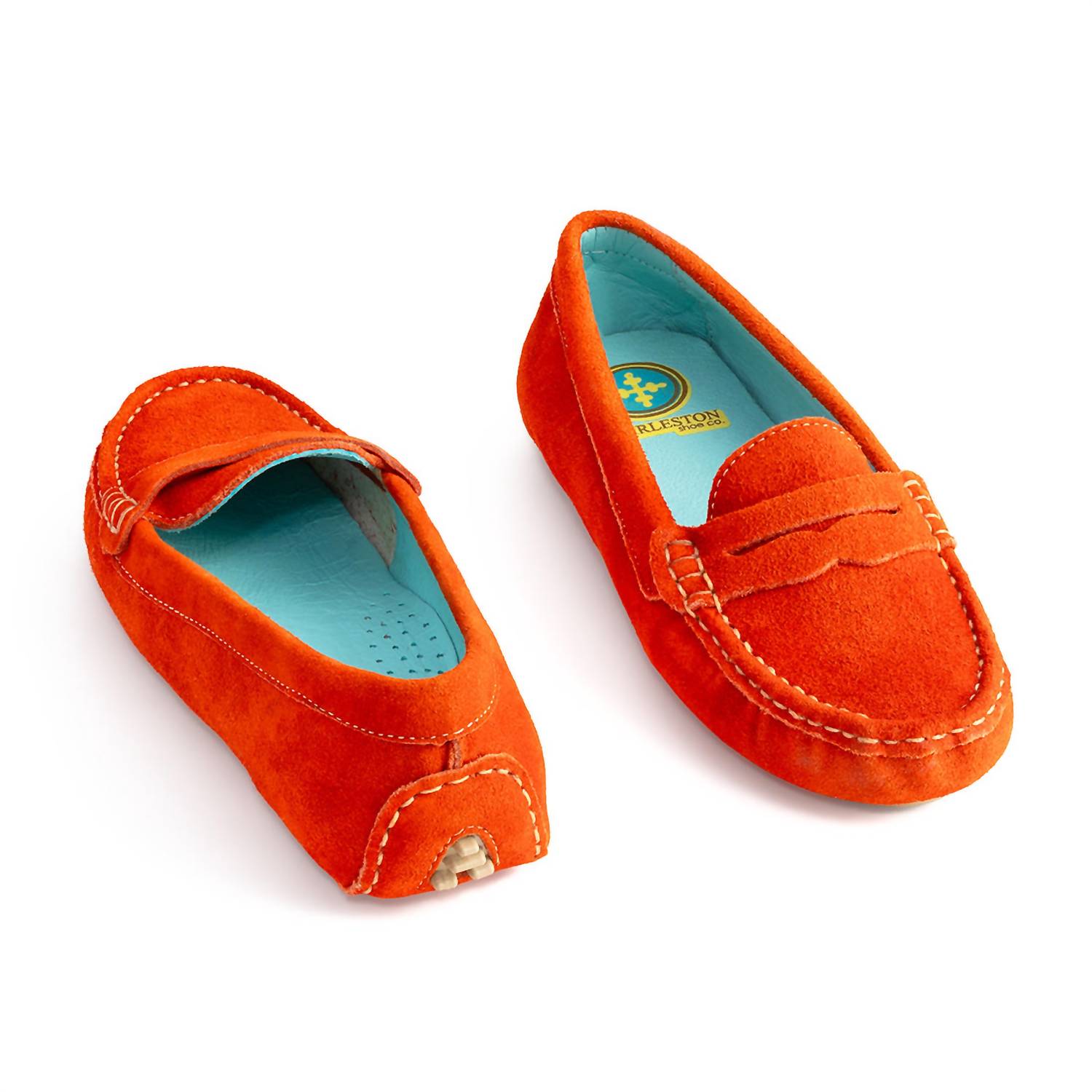 CHARLESTON SHOE CO. Women's Daydream Driving Shoe in orange - women's flats - alternate view