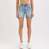 Cello - Mid Rise Midi Short With Side Slit