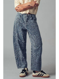 Urban Daizy - Leopard Print Barrel Jeans
