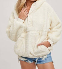 Bluivy - Sherpa Hoodie Pullover Jacket