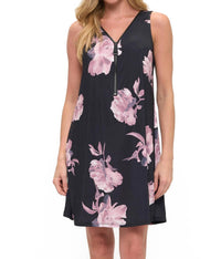 Ariella - Sleeve Flower Zipper Dress