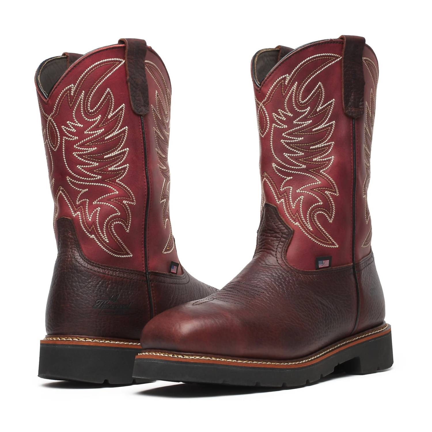 Thorogood Men's Pull-on Composite Toe Boot in chili crimson - men's boots - alternate view