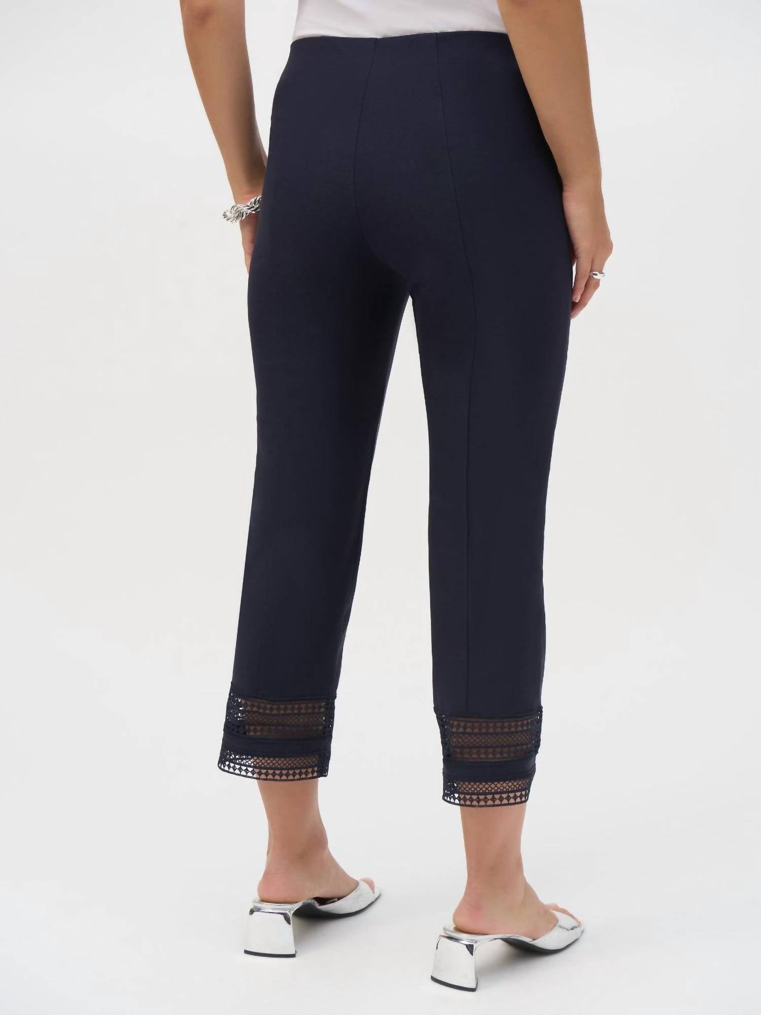 Joseph Ribkoff - Lace Cuff Pull On Cropped Pant