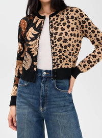 Farm Rio - Leopard Mixed Cardigan