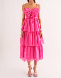 Sofie The Label - Melody Pleated Bow Midi Dress