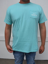 Fieldstone Skeleton Tee in turquoise - men's t-shirt