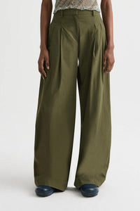 TWP New Didi Wide Leg Pant in military green - women's pants