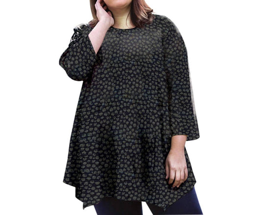 On The Plus Side - Printed Matsin Tunic - Plus