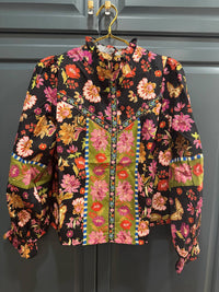 &Merci - Women's Floral Border Print Top