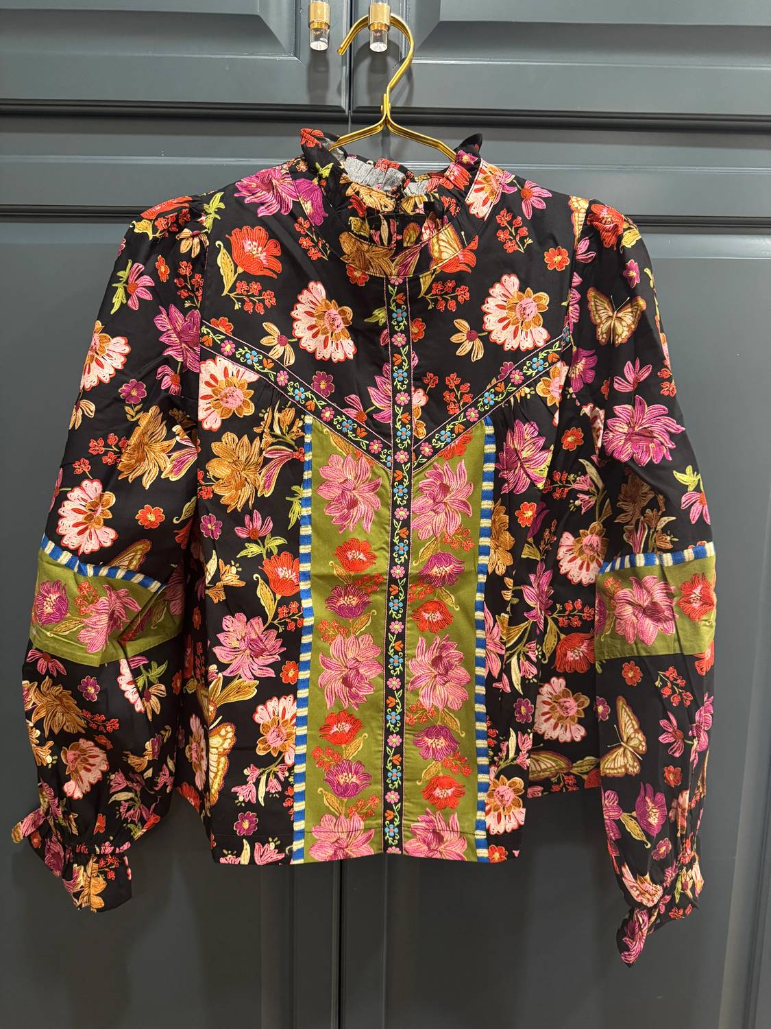 &Merci - Women's Floral Border Print Top