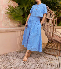 Olivia by Livro Heidi Top in azul lace - women's blouse - view 7