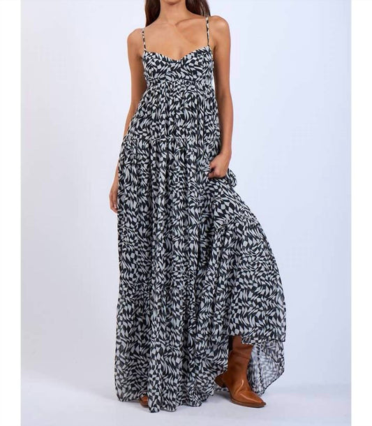 Sky To Moon - Abstract Checker Open Back Maxi Dress