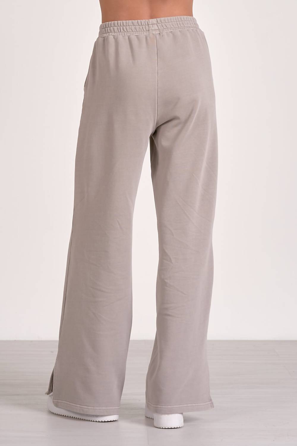 ELAN Aimee Wide-leg Pant in heather grey 1 - women's pants - detail view