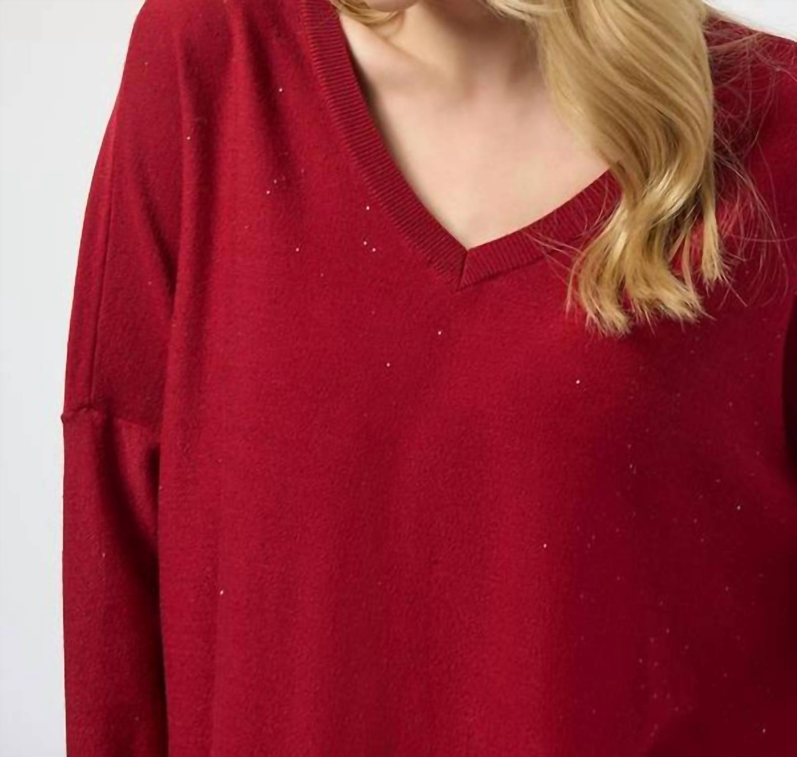 Joseph Ribkoff - Sequined Sweater Knit Boxy Top