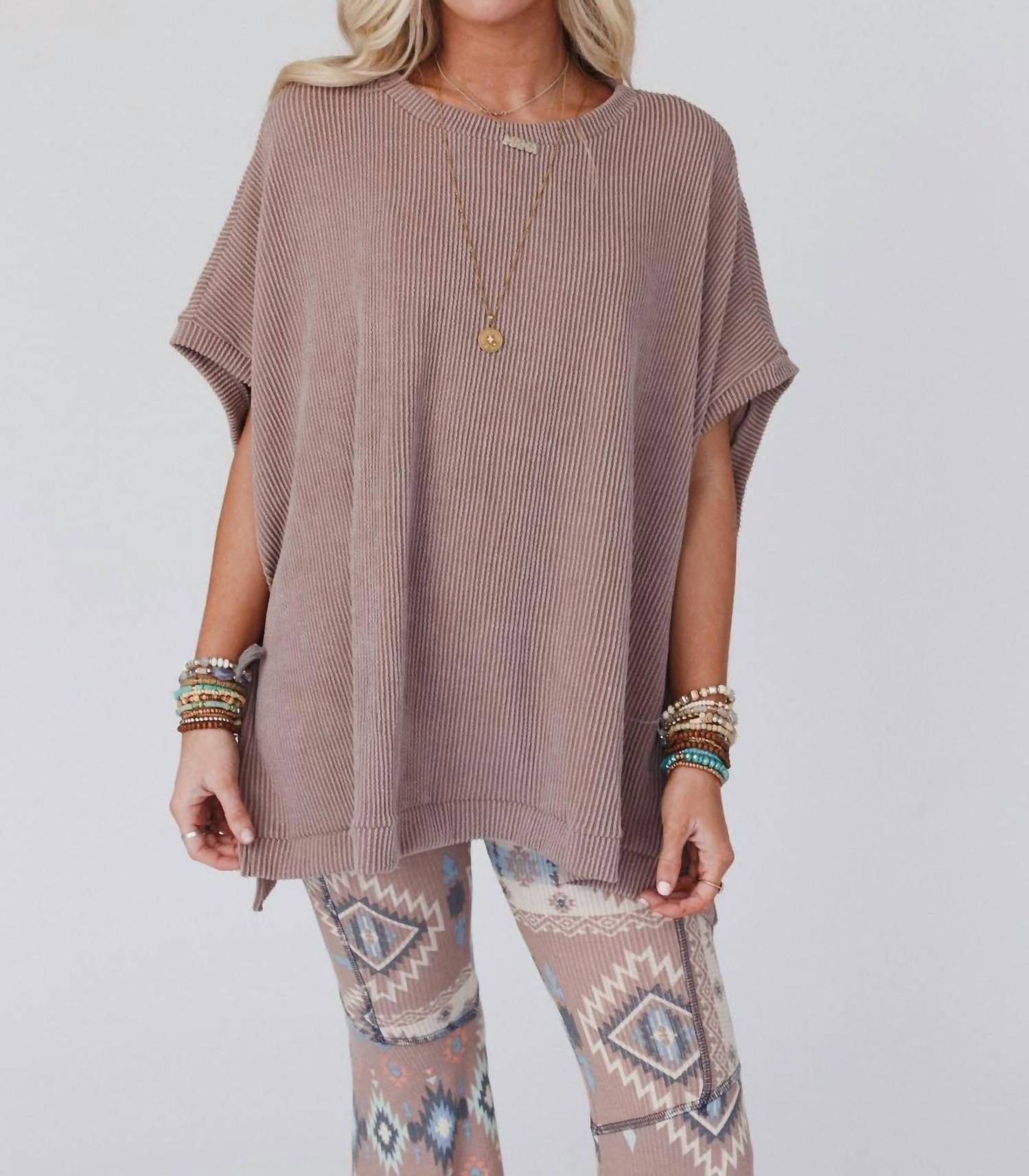 Three Bird Nest - Moon Glow Textured Knit Top