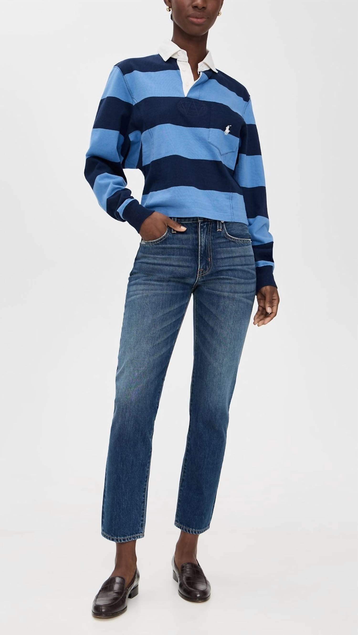 SLVRLAKE Amber Mid Rise Slim Jean in santa cruz - women's jeans - alternate view