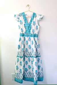 VICTORIA DUNN Hallie Midi Dress in capri - women's dress - alternate view