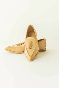 YELLOWBOX Women's Refine Pointed Toe Loafer in nude - women's flats