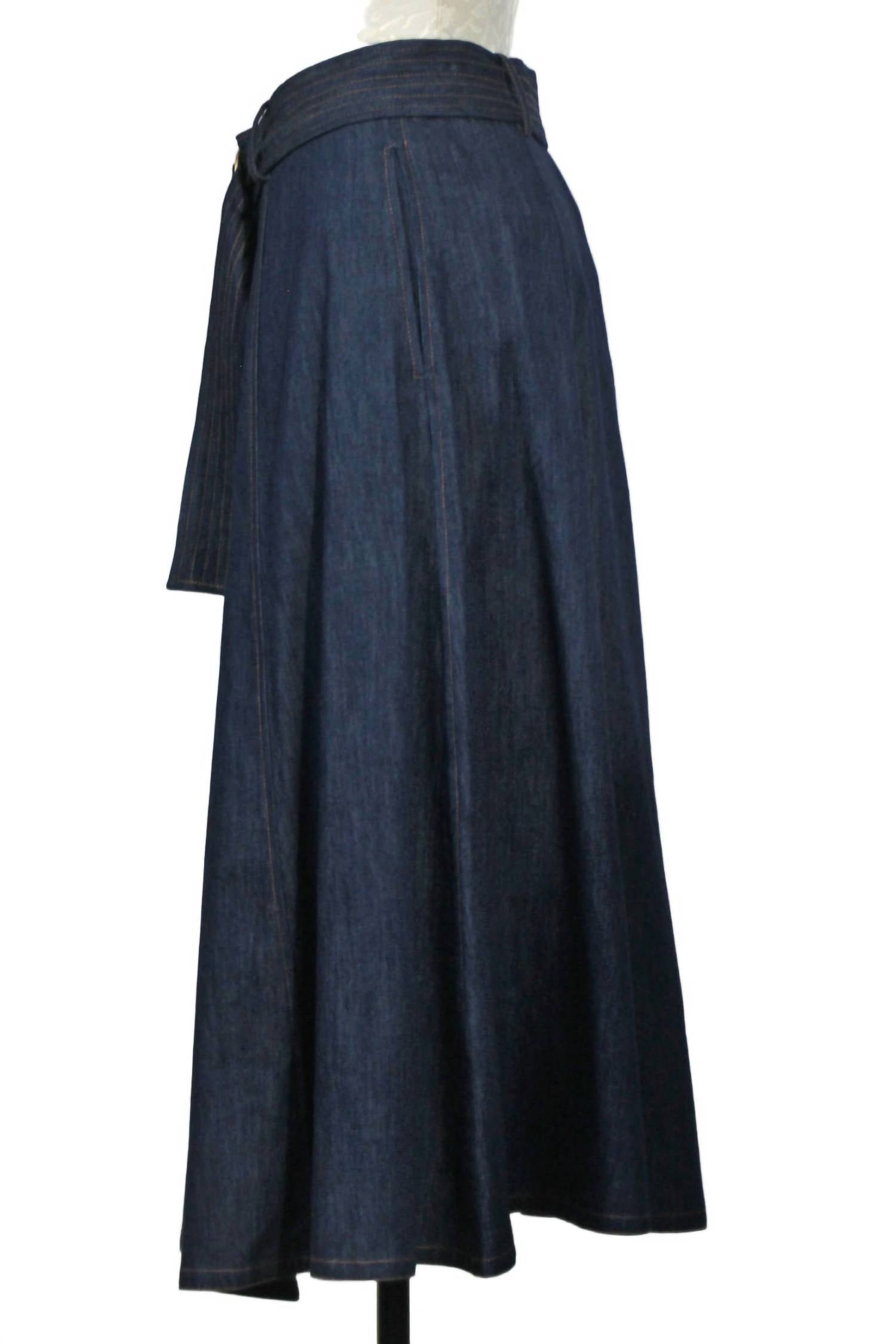 Emily Lovelock - Layla Belted Denim Skirt