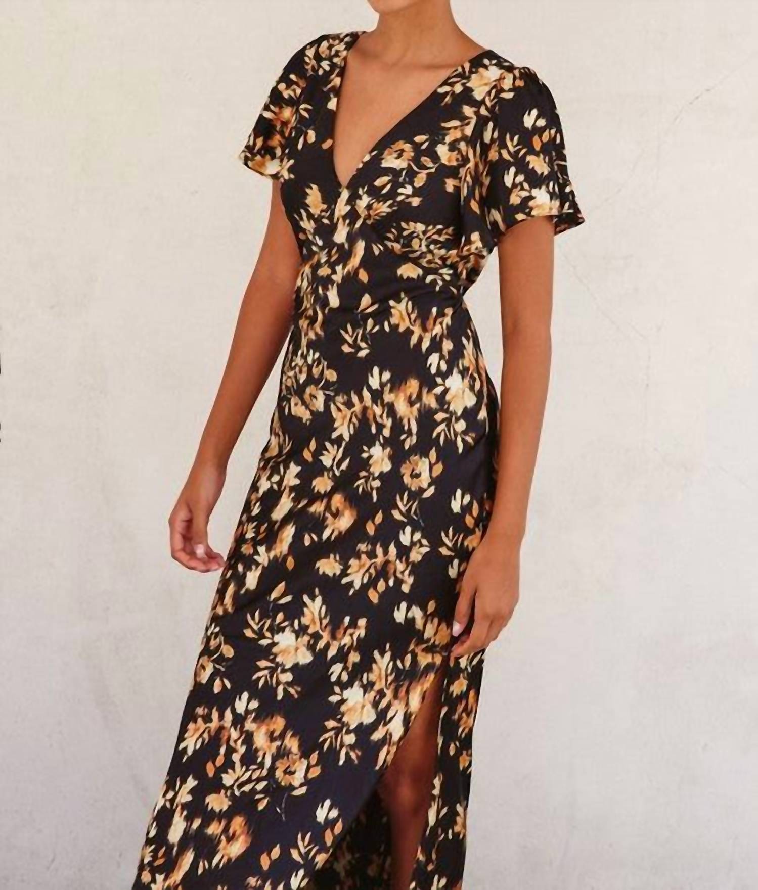 Dress Forum - Flutter Sleeve Maxi Dress