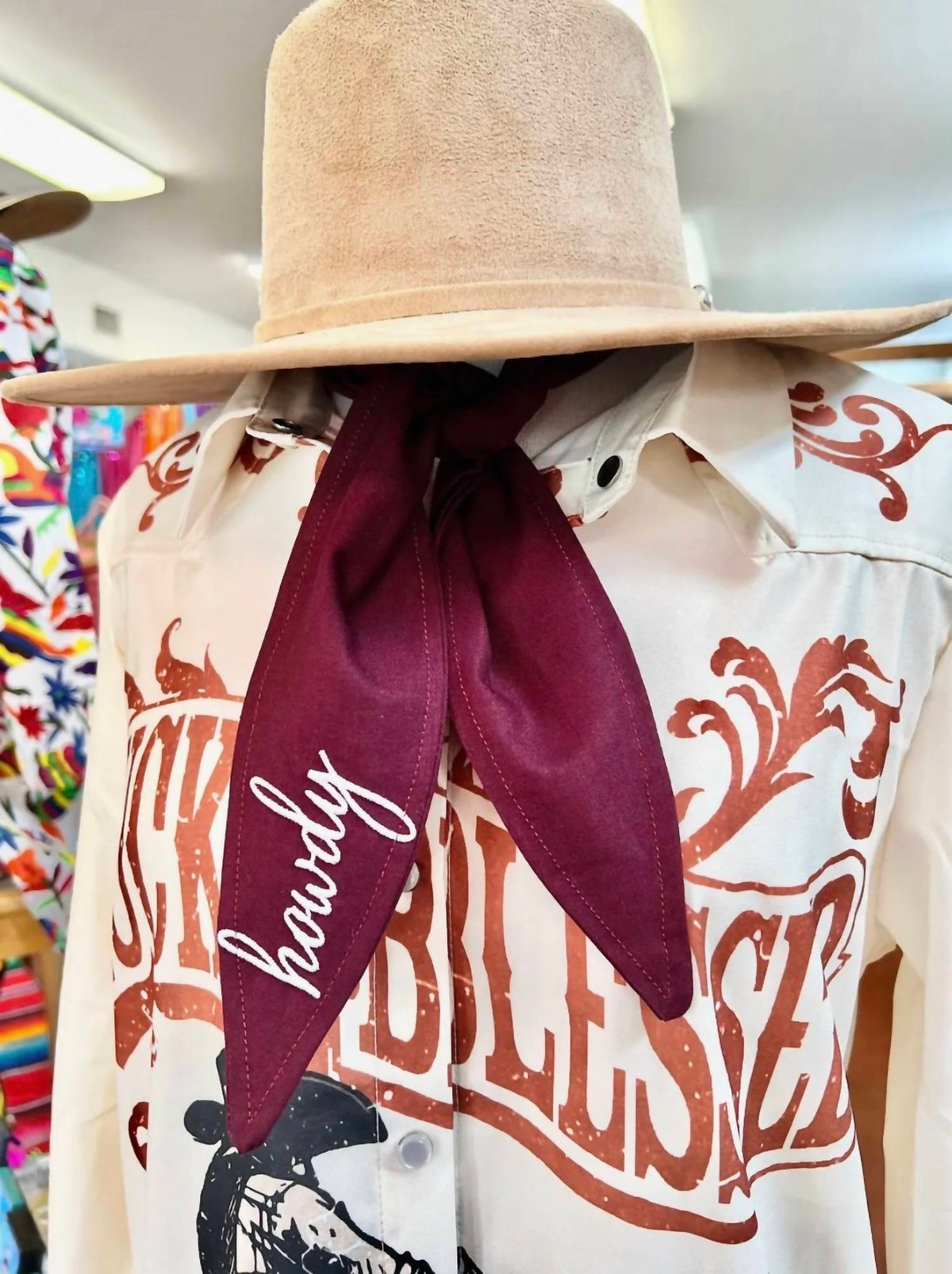 Funky Soul - Women's Howdy Embroidered Scarf