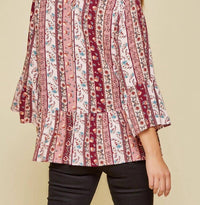 Andree By Unit - Floral Print Peplum Blouse