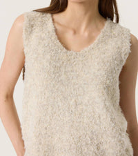 Soaked In Luxury - Venessa V-neck Fluffy Knit Waistcoat
