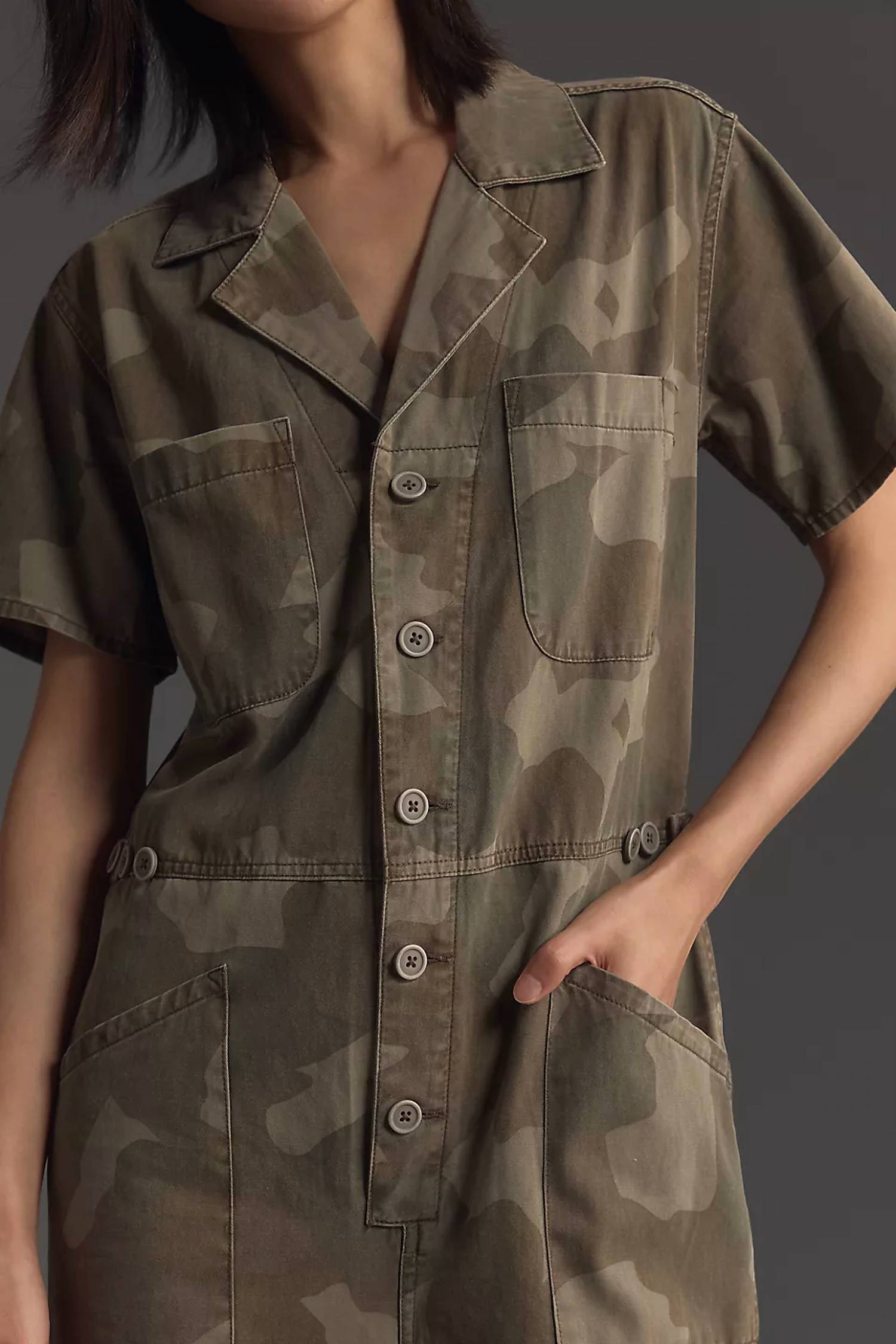 PISTOLA Grover Field Jumpsuit in camo - women's pants - alternate view