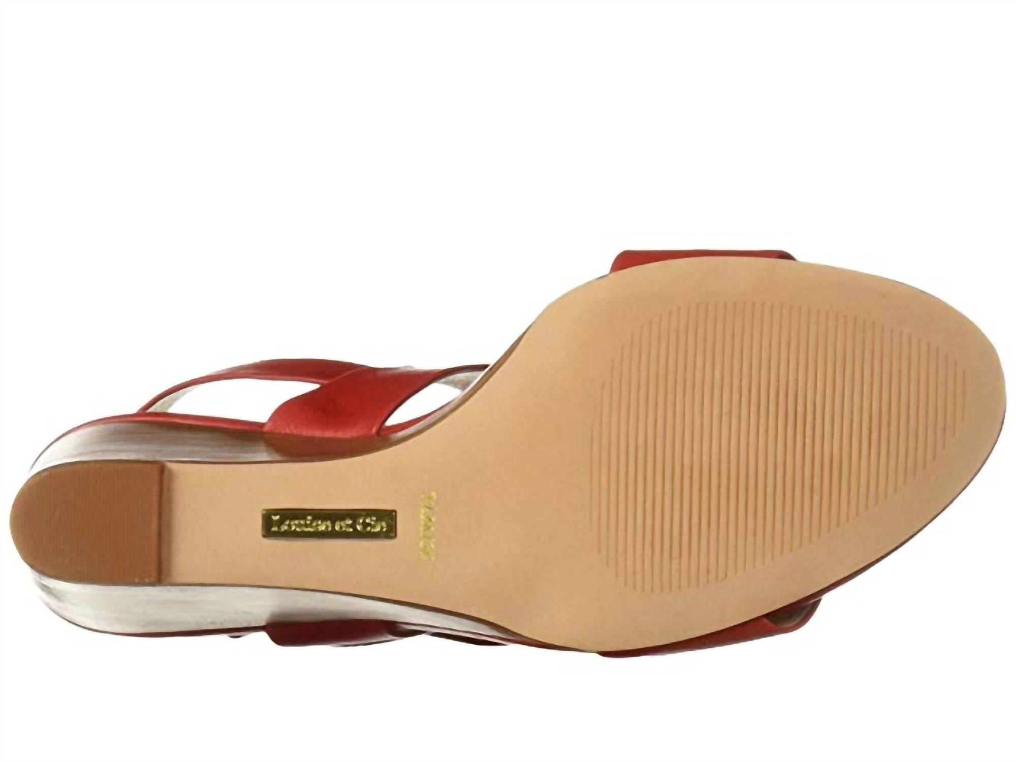 Louise Et Cie - Women's Putnam Open-toe Silhouette Stacked Wedge Heel Sandals