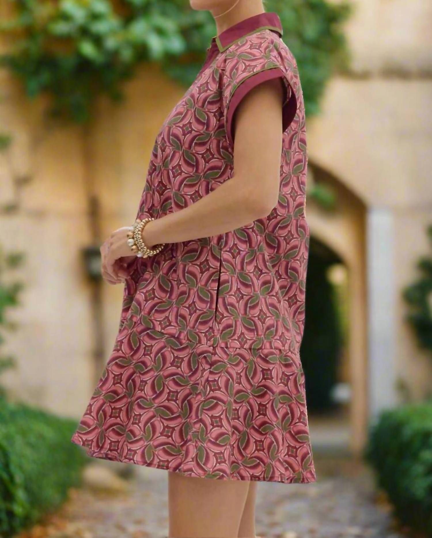 Entro - Abstract Cotton Mini Dress