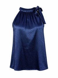 Elings - Satin Animal Texture Halter Top