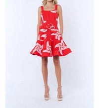 Ciebon - Women's Alivia Embroidered Pinwheel Mini Dress