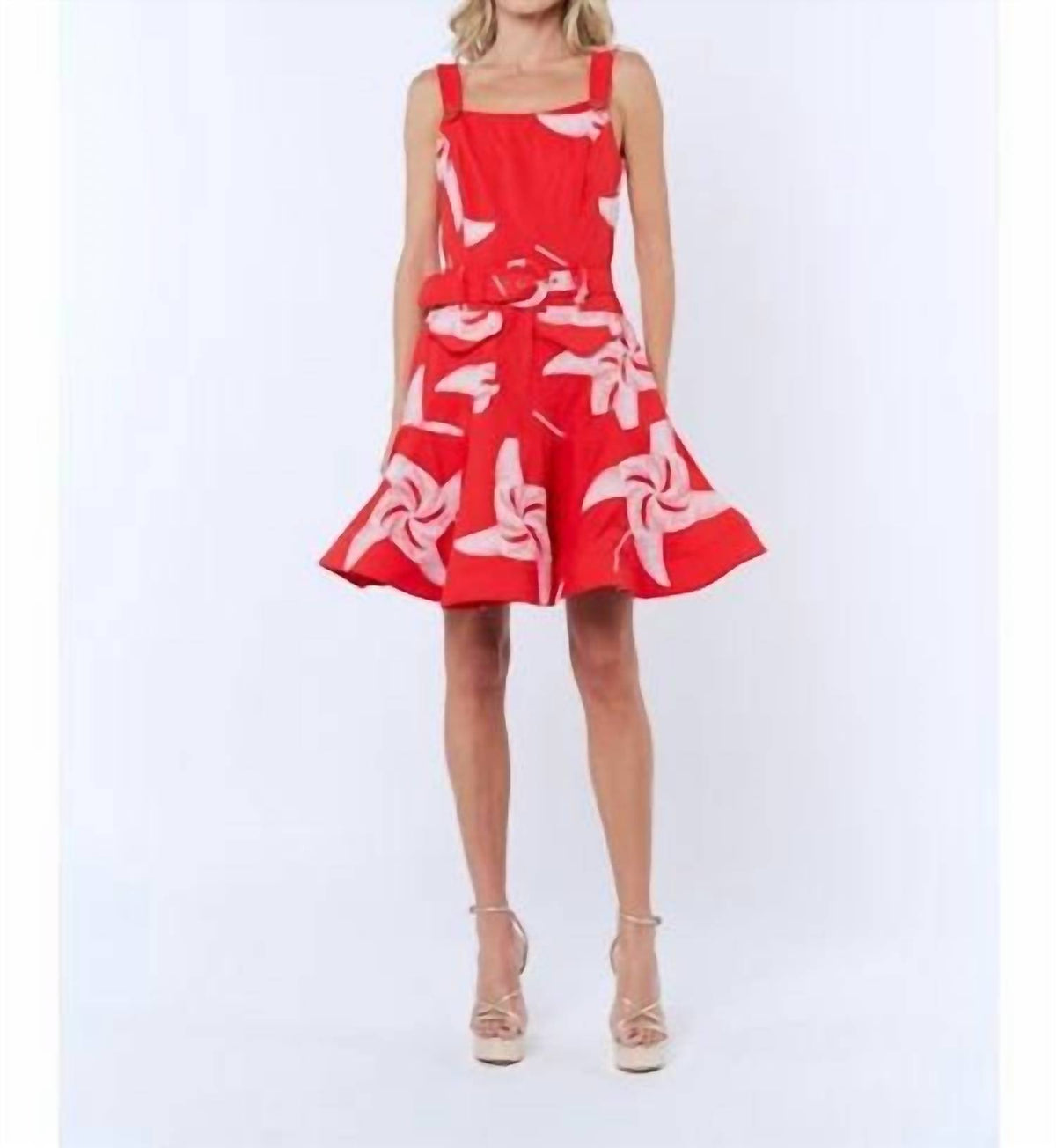 Ciebon - Women's Alivia Embroidered Pinwheel Mini Dress