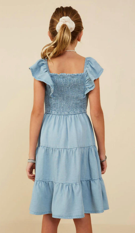 Hayden La - Smocked Detail Ruffled Dress