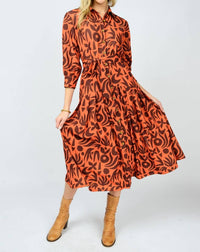 Ivy Jane - Native Print Midi Shirt Dress