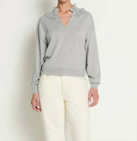 Nation LTD Winona Sweater in heather grey 1 - women's sweater - view 9