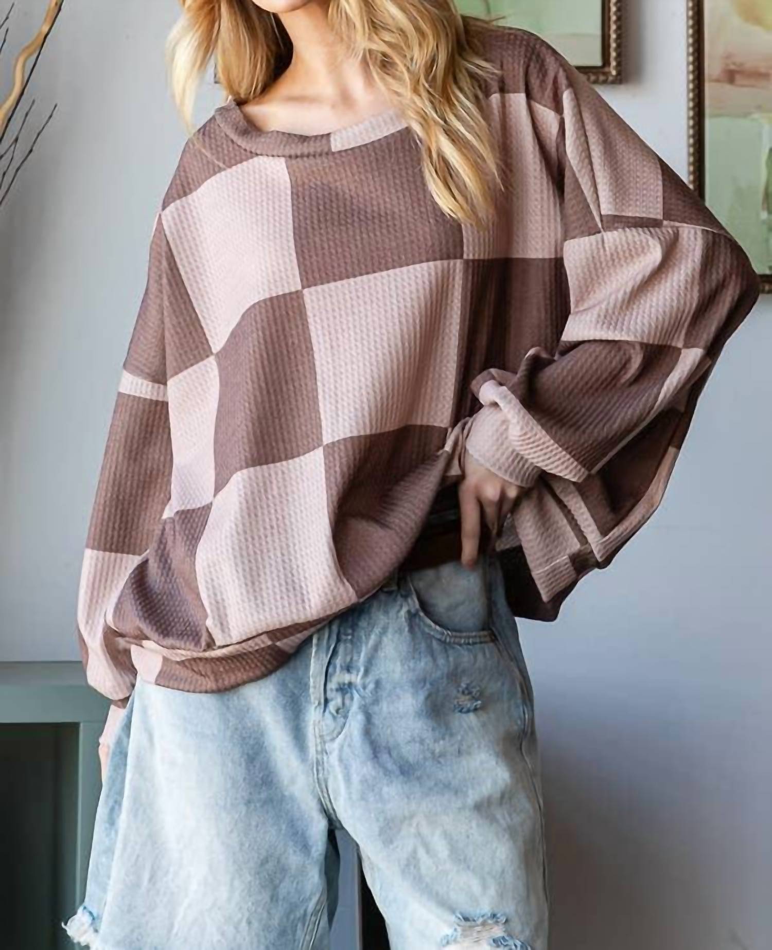 Hopely - Checkered Sweatshirt