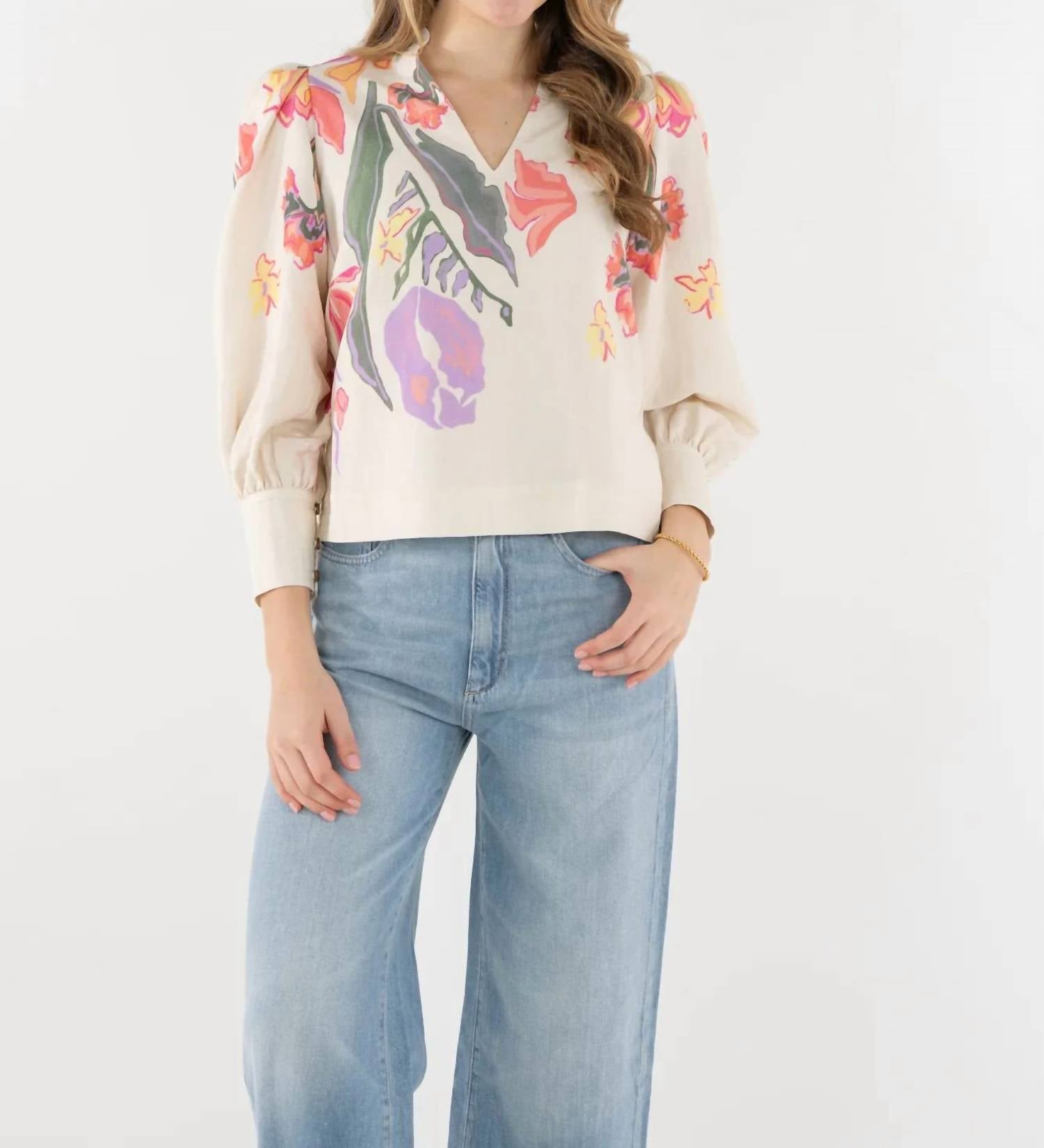 Emily Mccarthy - Hampton Blouson Sleeves Top
