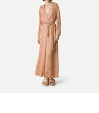 forte forte Long Sleeve Bouquet Maxi Dress in glicine - women's dress