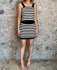 Maria Pavan - Striped Scallop Hem Mini Skirt
