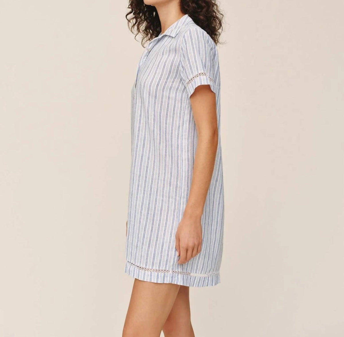 Bella Dahl - Stripe Short Sleeve Pullover Shirt Dress