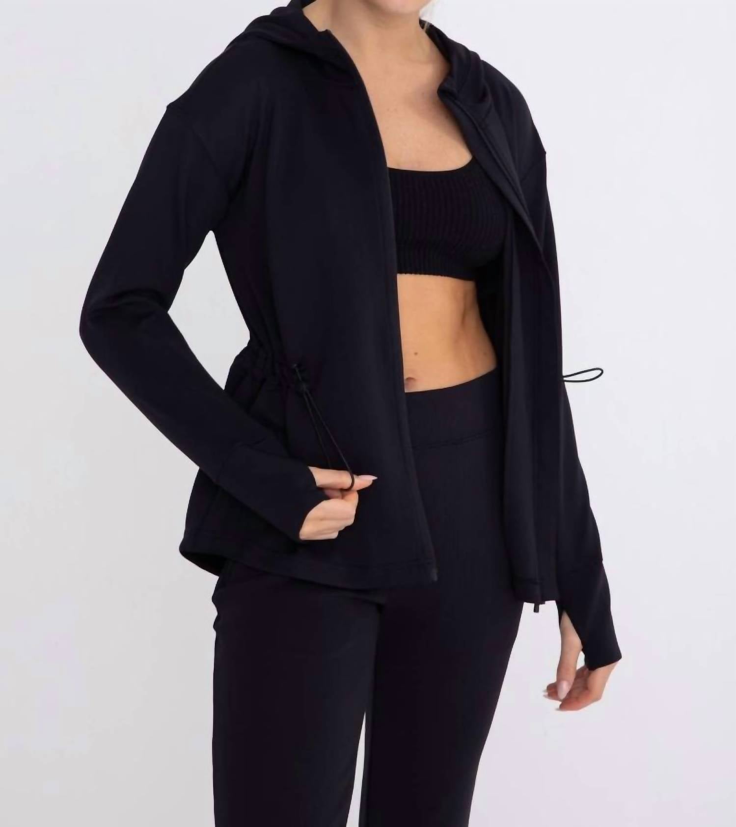 Mono B - Ribbed Hooded Jacket
