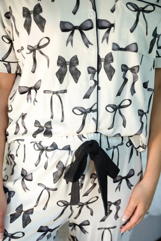 Jess Lea - Bow Pant Ruffle Pajama Set