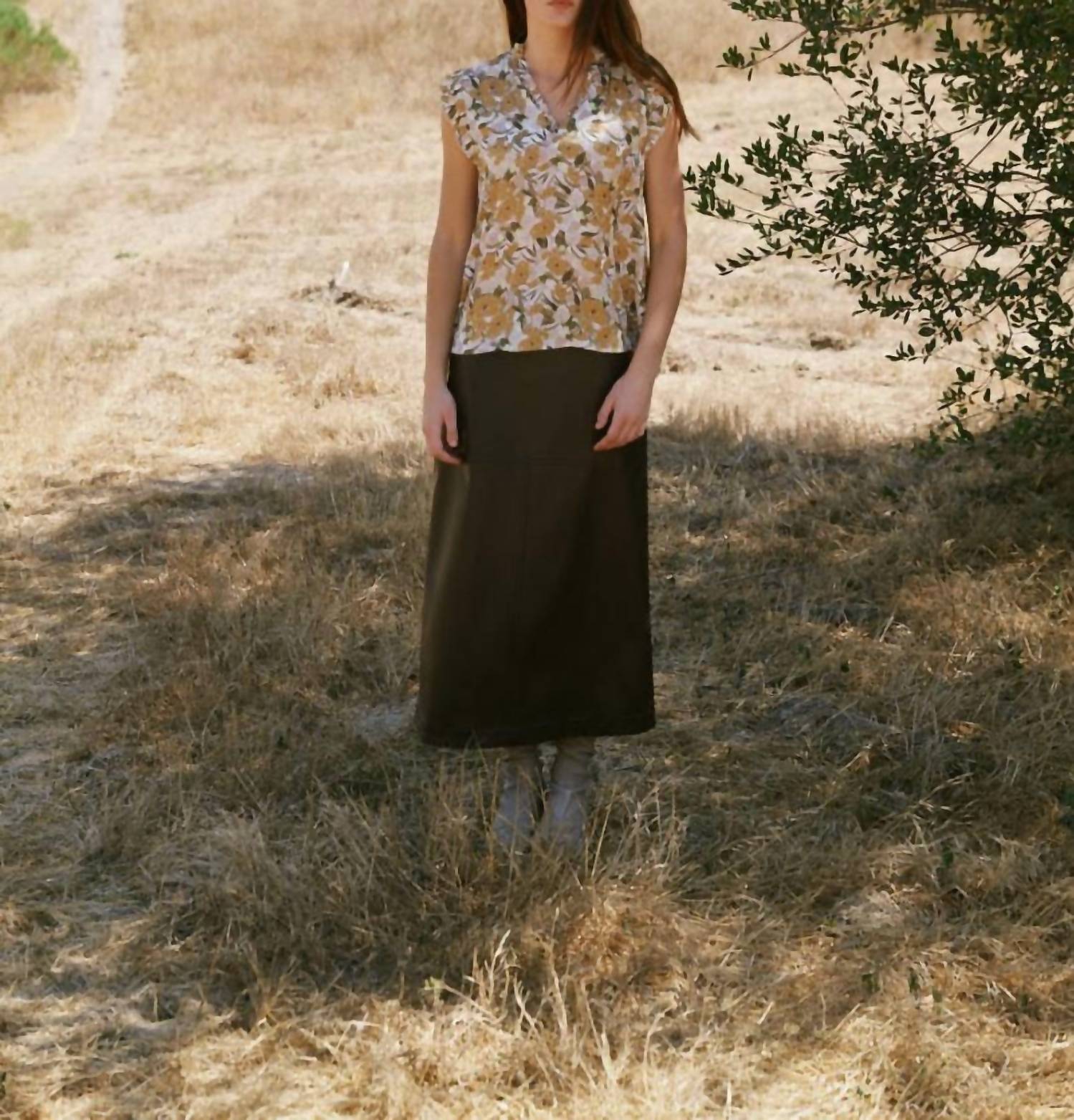 Grade & Gather - Lenora Sleeveless Floral Top