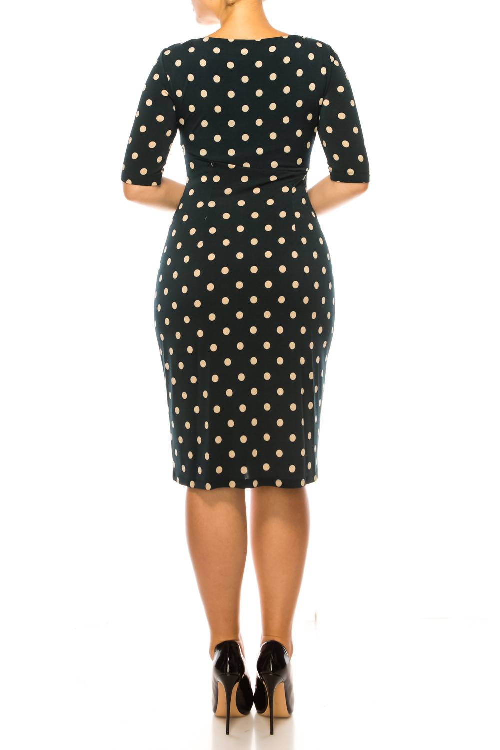 Connected Apparel - Pleated Waist Sheath Dress