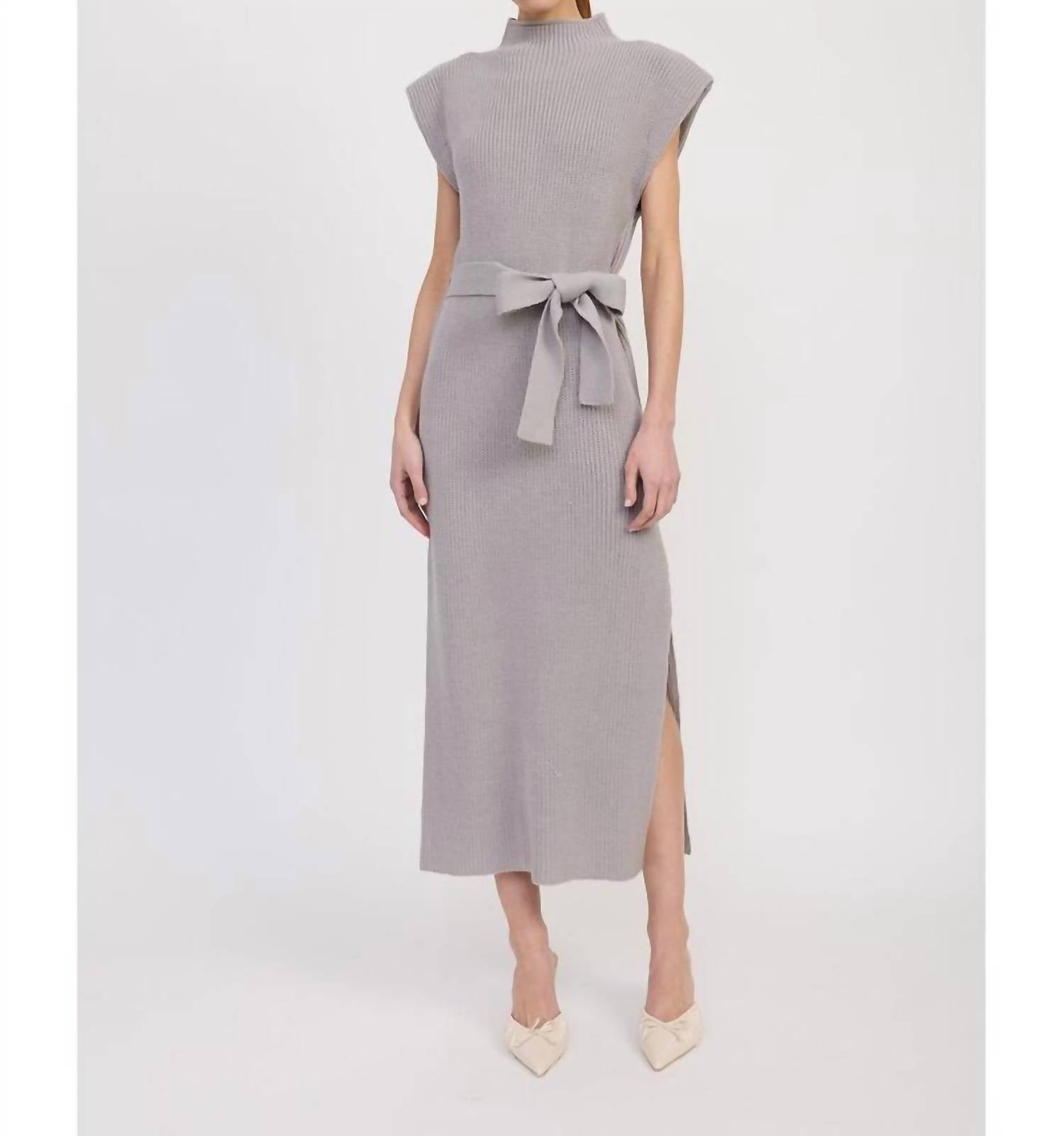 En Saison Sarah Sweater Dress in gray - women's dress