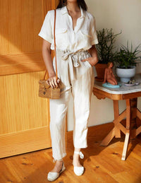 EMERSON FRY Paris Cropped Ankle Pants in beach - women's pants