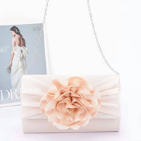 3Am By H&D Accessories - Women's Satin Flower Party Clutch Bag