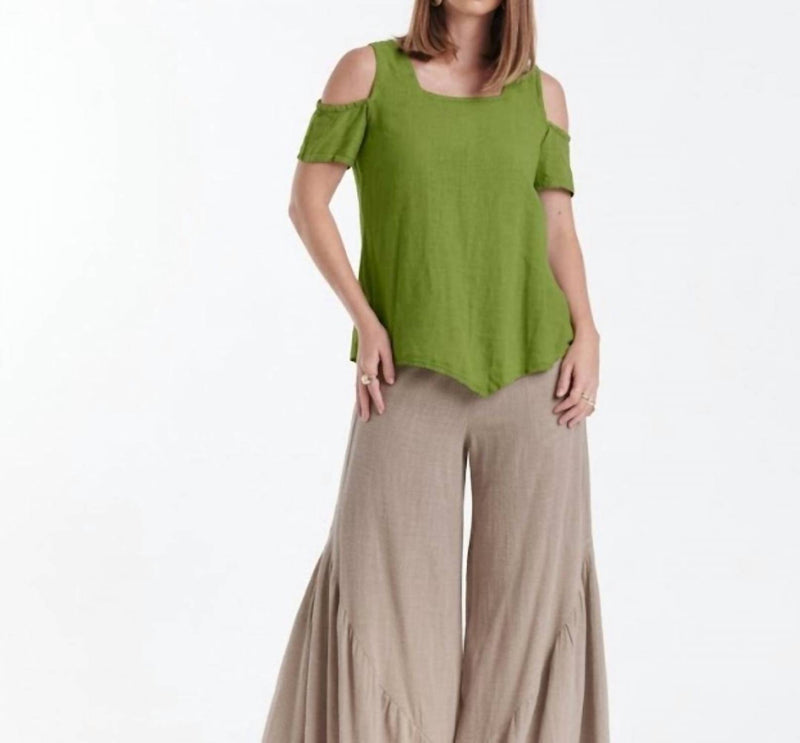 Oh My Gauze! Dana Cotton Top in matcha - women's blouse